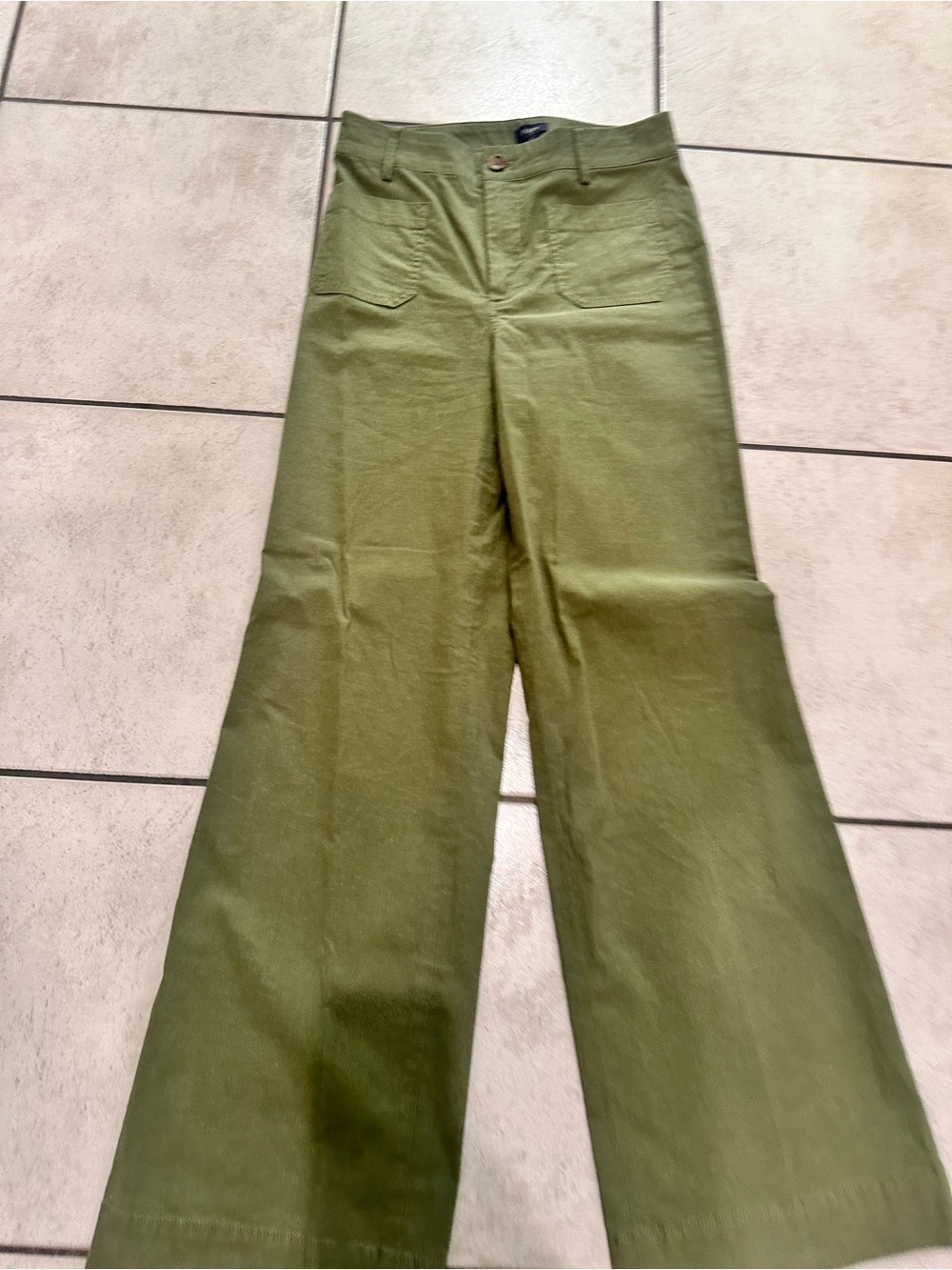 J. Crew Lizzie High-Rise Wide-Leg Utility Pants in Olive Green 25 - Picture 6 of 15